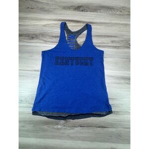NCAA Kentucky Wildcats Reversible Racerback Tank Top Blue Grey Women Small UK